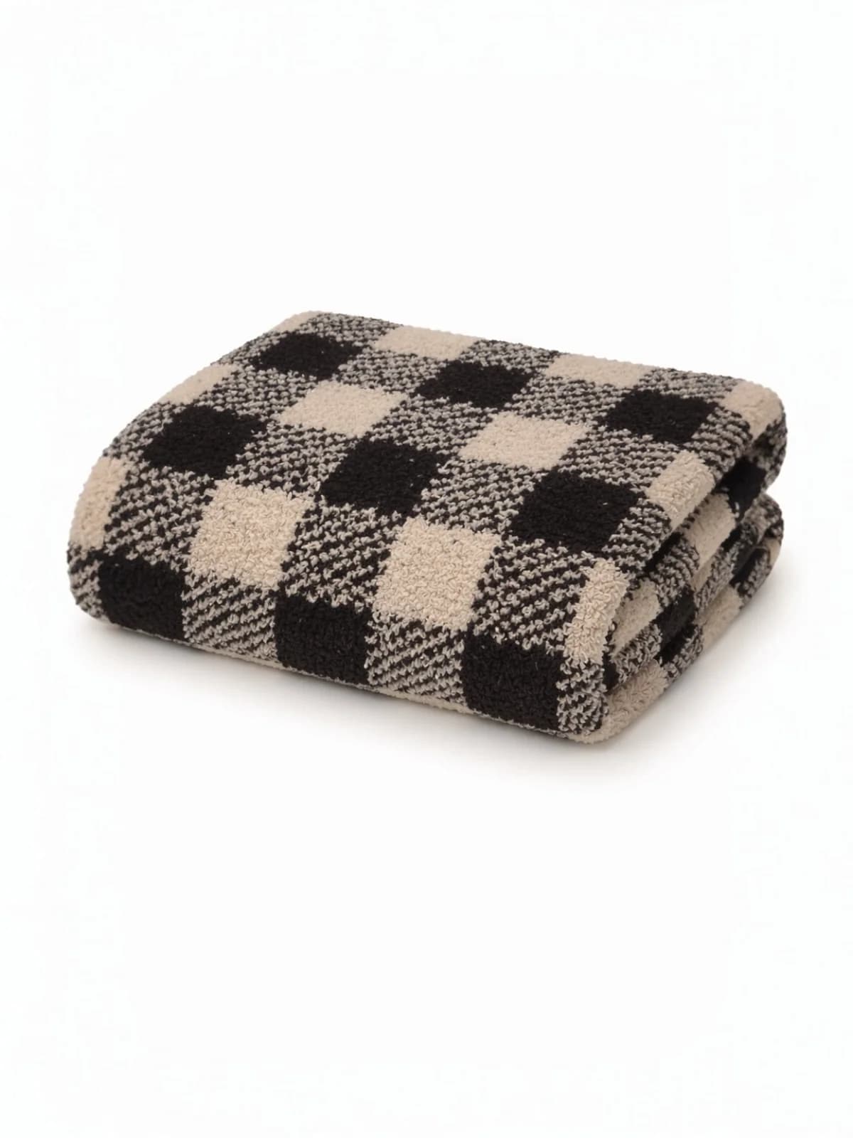 Phufy® Bliss Gingham Blanket, Black/Pebble by Phufy