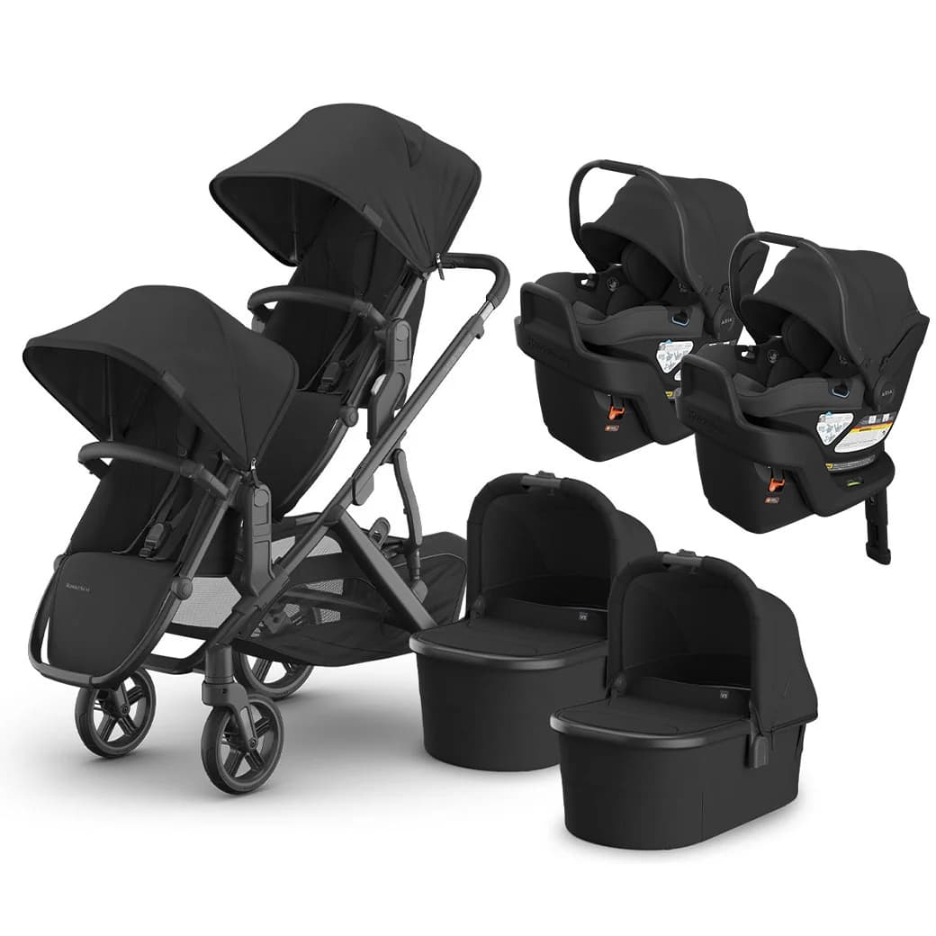 Vista V3 Twin Stroller + Aria V2 Travel System by Uppababy