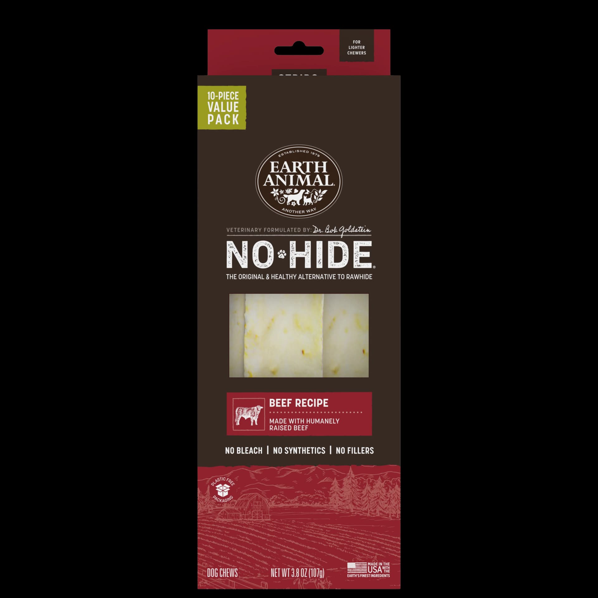 No-Hide Beef Strips by Earth Animal
