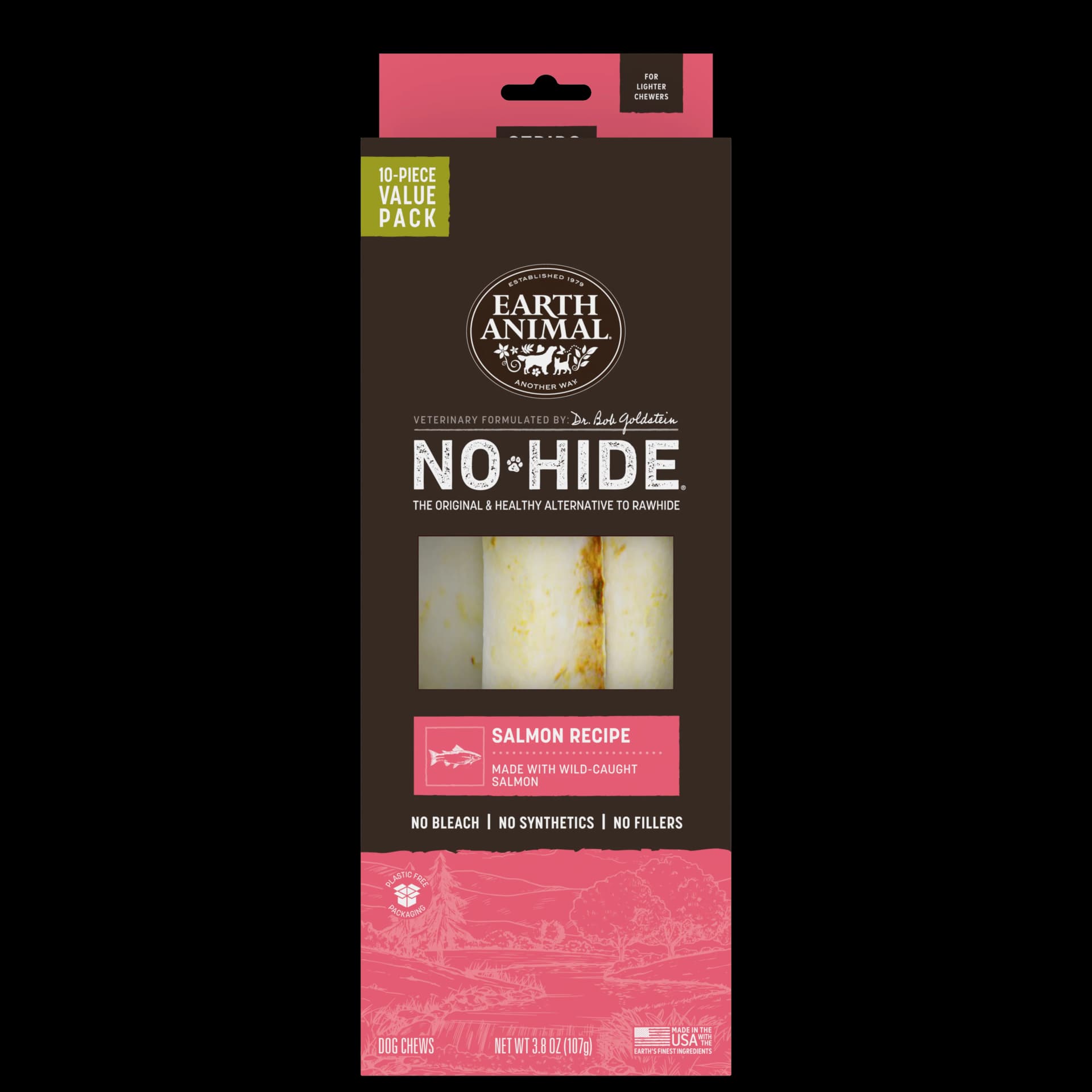 No-Hide Salmon Strips by Earth Animal