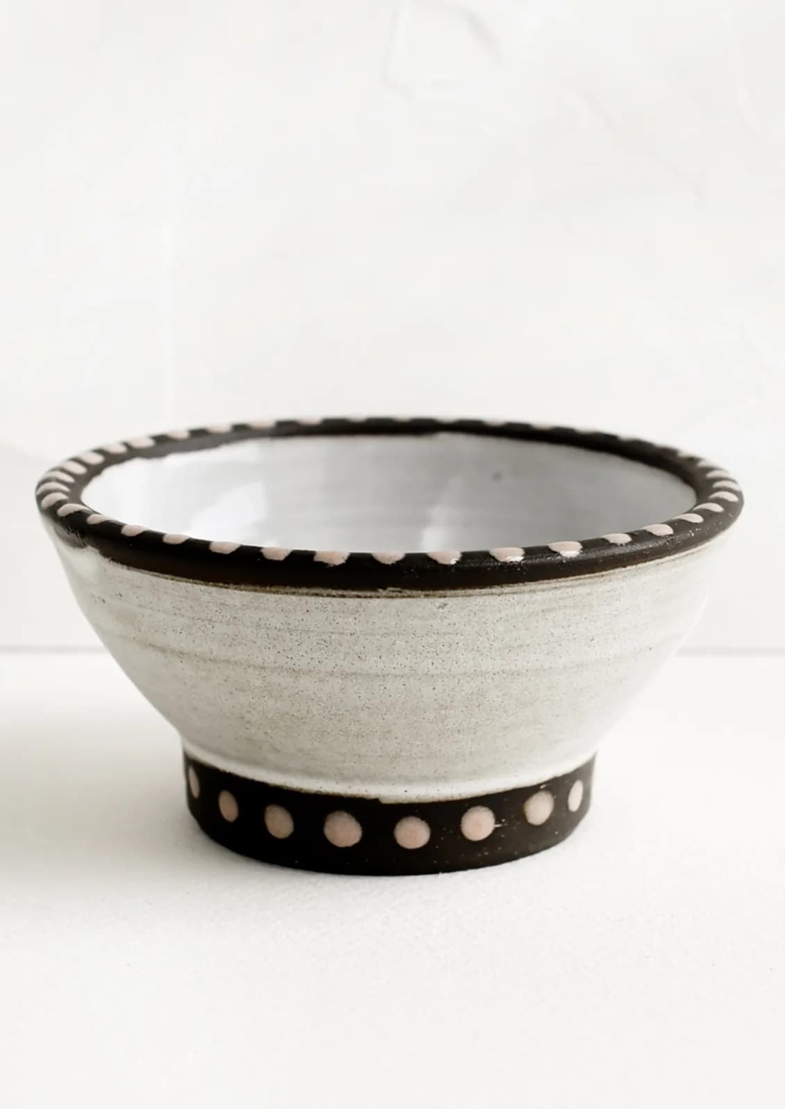 Painted Dot Ceramic Bowl by Bari Moss