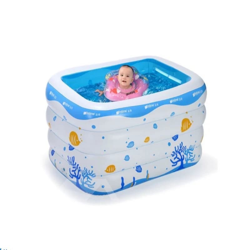 39*26*11in Portable Inflatable Rectangular PVC White SPA Bathtub by BeddingInn