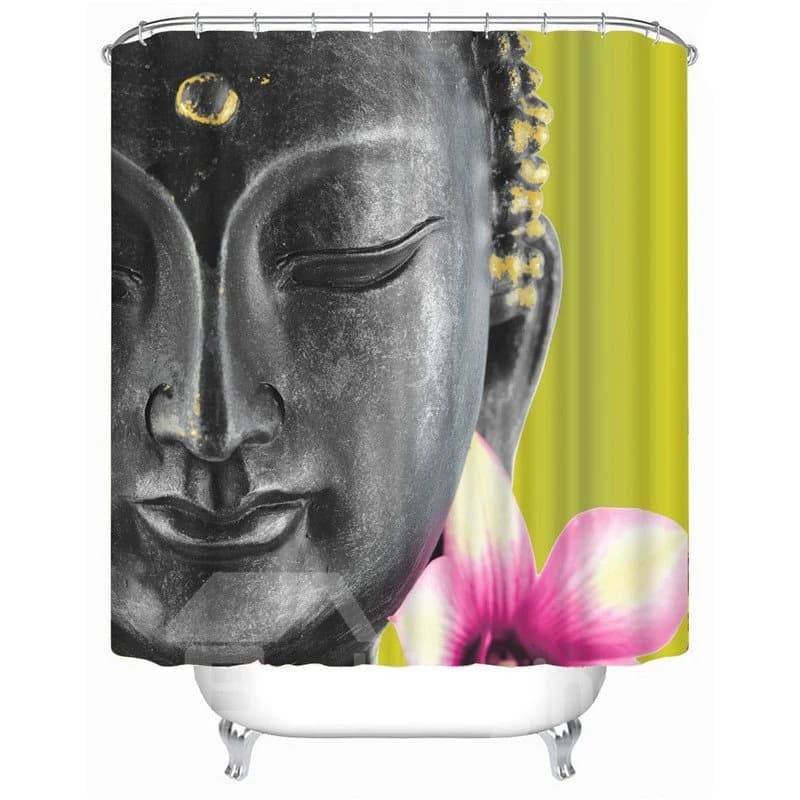 3D Buddha Printed Polyester Bathroom Shower Curtain by BeddingInn