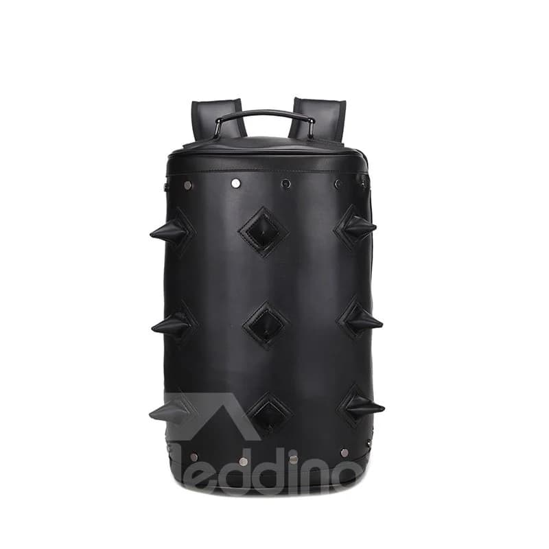 3D Hedgehog Studded Backpack PU Leather Rucksack Shoulder Bag by BeddingInn