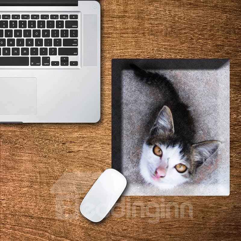 3D Little Cat Pattern Removable Mouse Pad Desk Stickers by BeddingInn