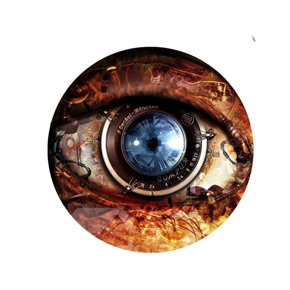 3D Mechanical Eyes Pattern Removable Mouse Pad Desk Stickers by BeddingInn