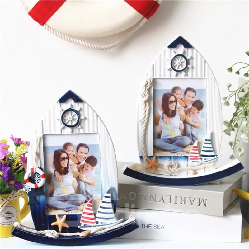5 Inch Swing Sailboat Creative Desktop Photo Frame by BeddingInn