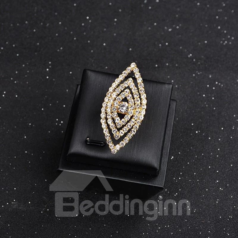 Adult Female Alloy Diamante Technic Geometric European Style Ring by BeddingInn