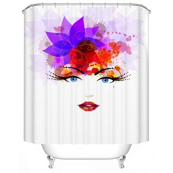 Aesthetic Gorgeous Fashion Girl Polyester Shower Curtain by BeddingInn