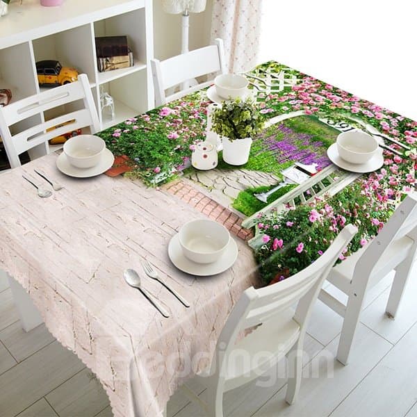 Beautiful Garden Scenery Pattern 3D Tablecloth by BeddingInn
