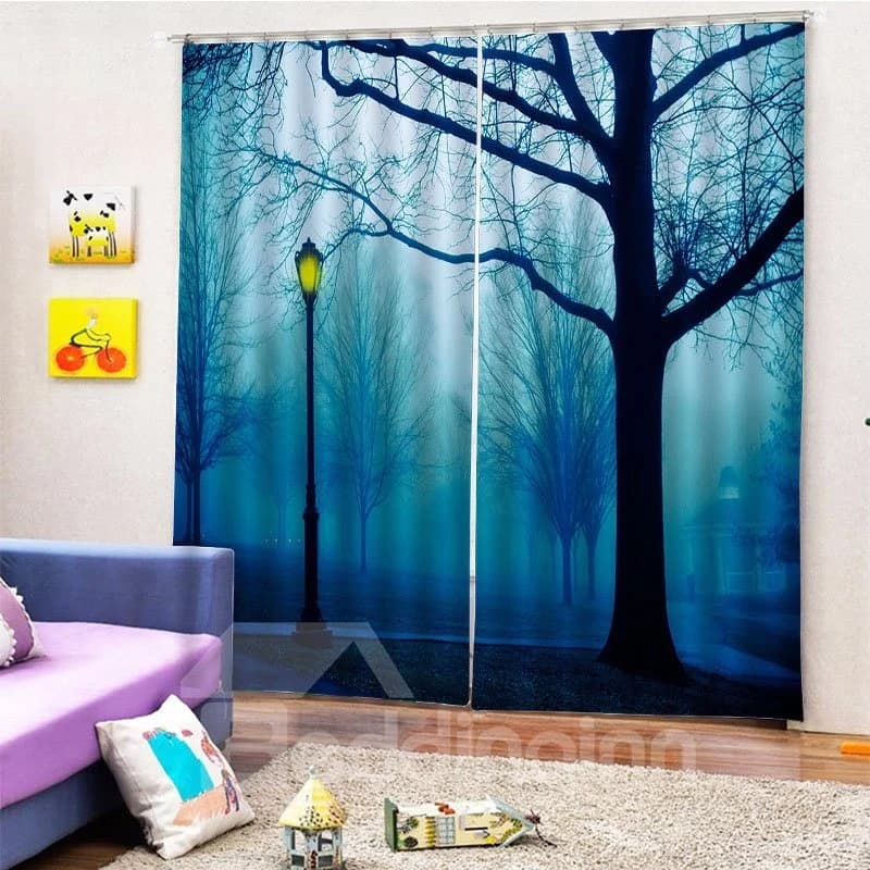 Beddinginn Blackout Modern 3D Painted Tree Curtains/Window Screens by BeddingInn