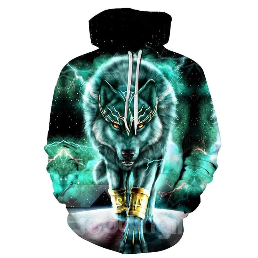 Beddinginn Color Block Print Thick Pullover Fall Men's Hoodies by BeddingInn