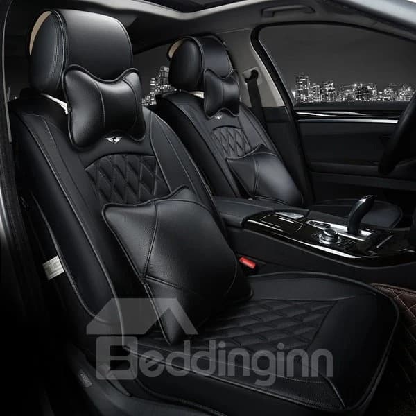 Business Style Diamond Pattern Design Universal Car Seat Covers by BeddingInn