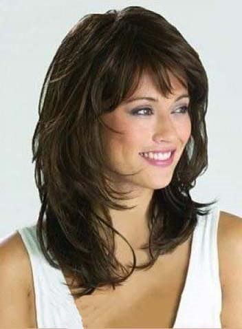 Capless Straight Women Human Hair 120% 16 Inches Wigs Heat Resistant Natural Looking Daily Party Wigs Cosplay Wigs with Natural Bangs with Free Wig… by BeddingInn