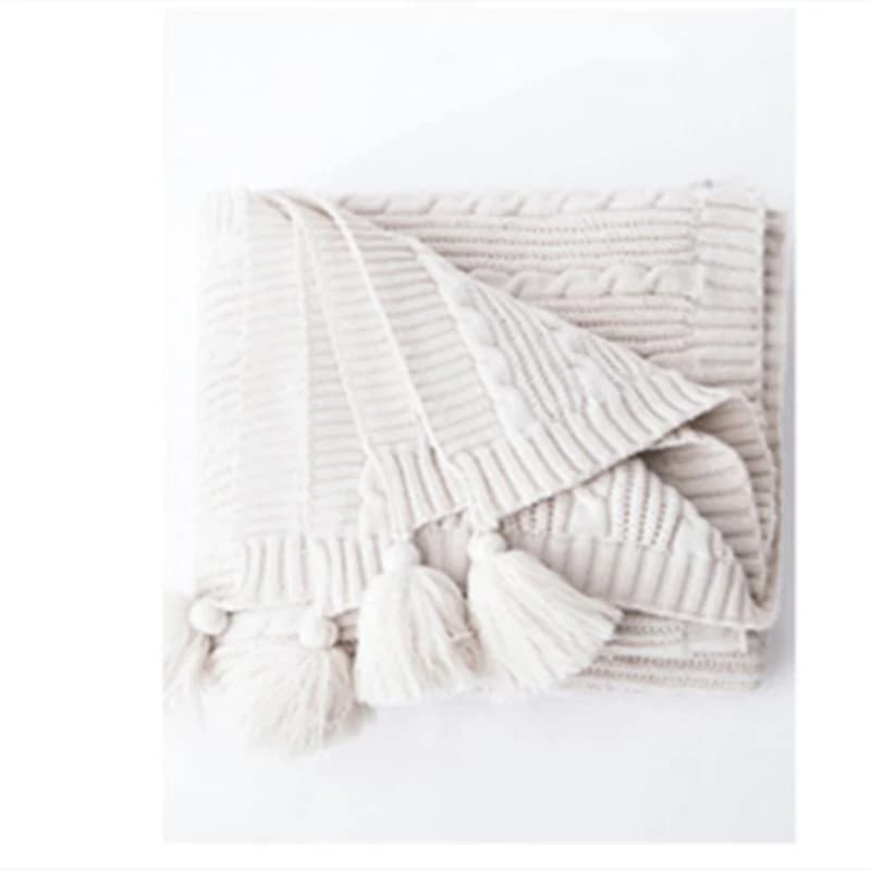 Chanasya Textured Knitted Super Soft Throw Blanket with Tassels Cozy Plush Lightweight Fluffy Woven Blanket for Bed Sofa Chair Couch Cover Living Bed Room Acrylic Red Throw Blanket (50x65 Inches) Red by BeddingInn