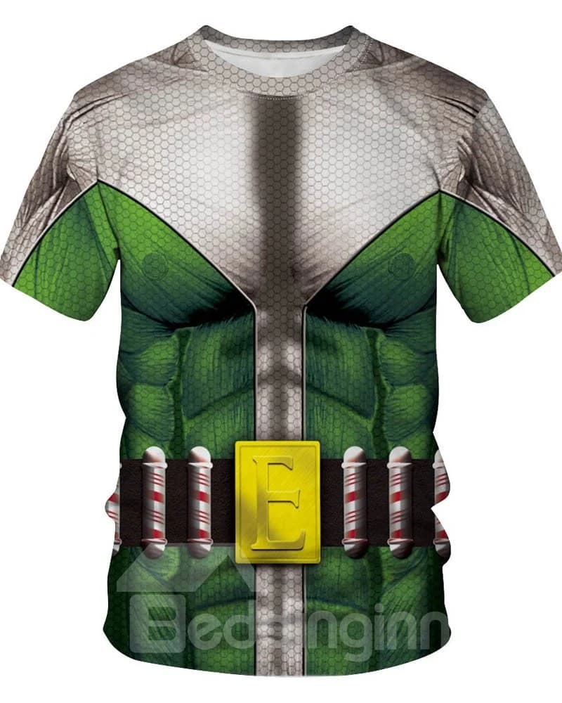 Christmas Casual Style Unisex Round Neck 3D T-Shirt by BeddingInn