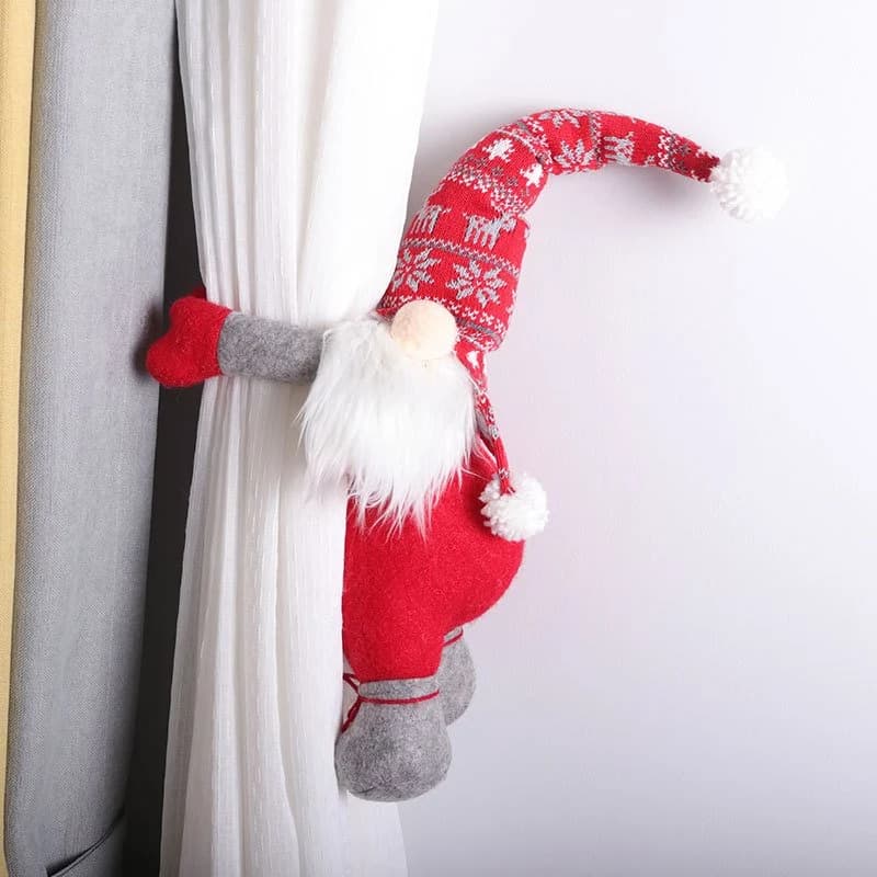 Cute Christmas Curtain Buckle Tie Back 1 Pc Merry Christmas Cartoon Decor for Home Happy New Year by BeddingInn
