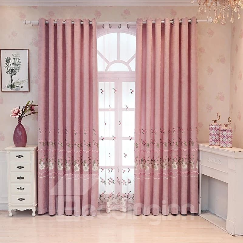 Decoration and Blackout Pink Princess Grommet Curtains For Living Room and Bedroom by BeddingInn