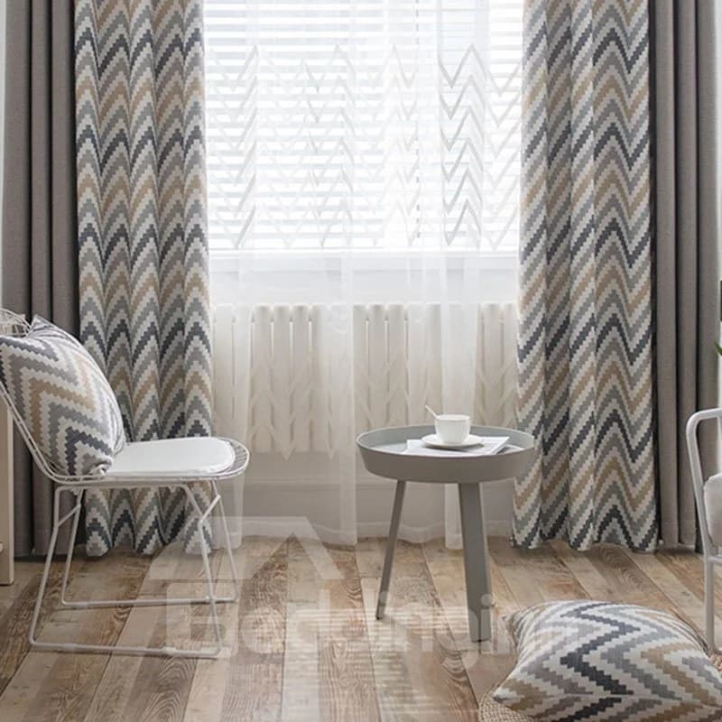 Elegant and Nordic style Modern and Concise Custom Living Room Sheer Curtain by BeddingInn