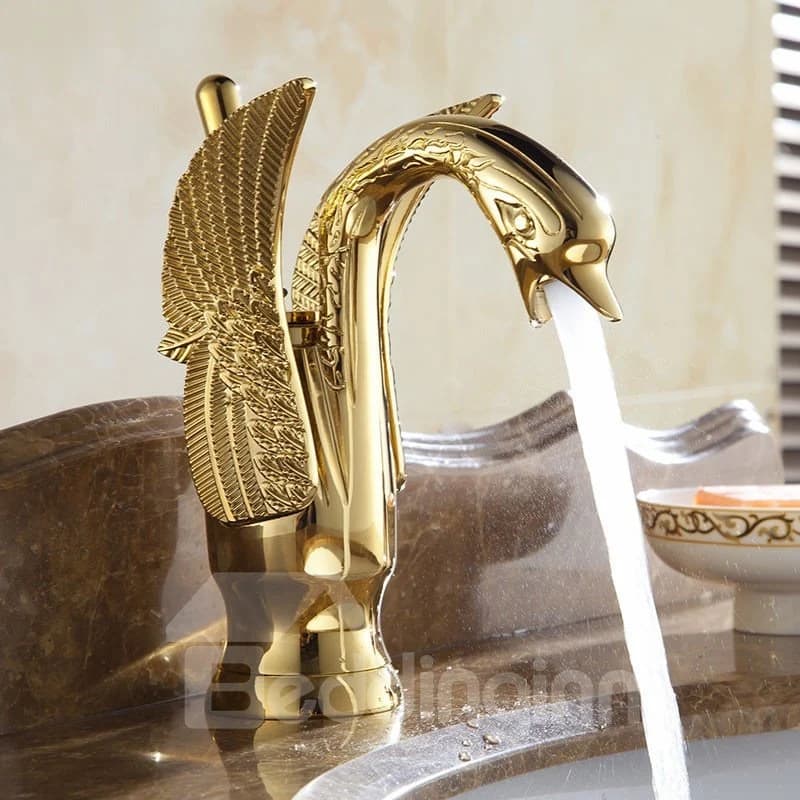European Style High-grade Copper Swan Bathroom Kitchen Basin Faucet ? by BeddingInn