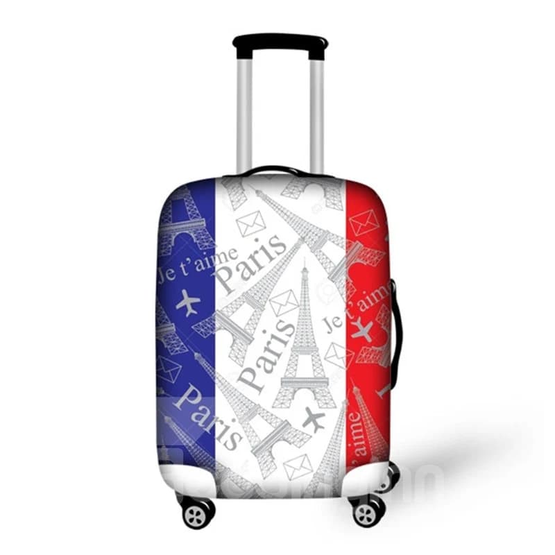 Flag Paris 3D Pattern Travel Luggage Cover Suitcase Protector 19 20 21 by BeddingInn