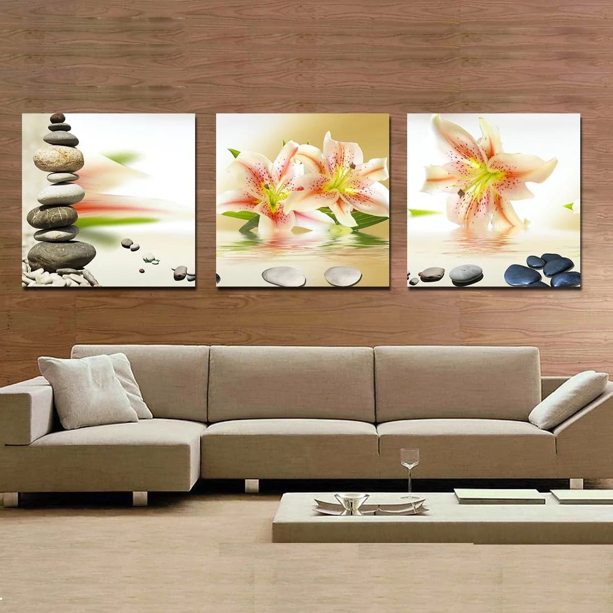 Fragrant Vivid Lily and Cobblestone Film Art Wall Prints by BeddingInn