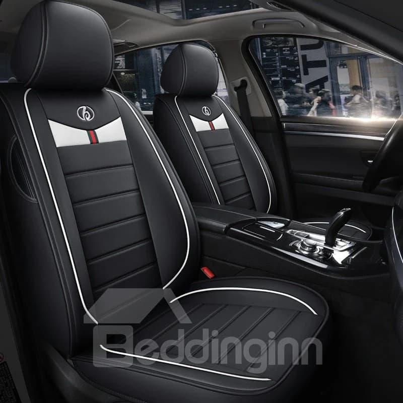 Full Coverage 5 Seater Universal Seat Cover Wear Resistant Leather Fabric Strong Elasticity And Non Deformation Airbag Compatible If You Can¡¯t Find… by BeddingInn
