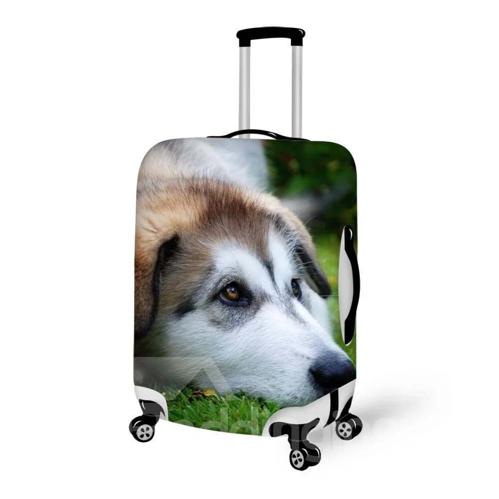 Innocent Eyes Dog Pattern 3D Painted Luggage Cover by BeddingInn