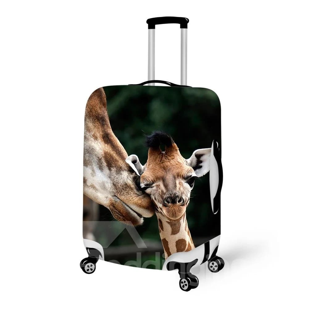 Likable Baby Giraffe Pattern 3D Painted Luggage Cover by BeddingInn