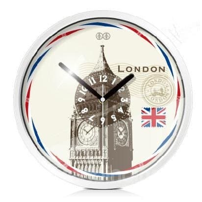 London Big Ben Pattern Mute Artistic Wall Clock by BeddingInn