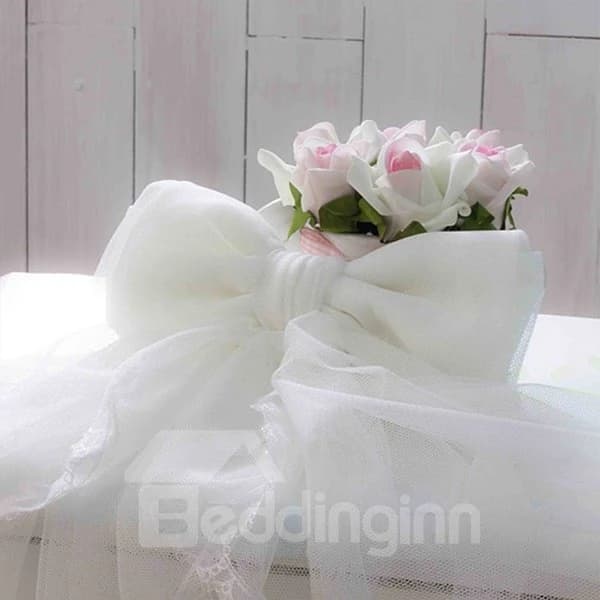 Lovely Lace Bowknot Pattern Decorative 2 Pcs Curtain Tiebacks by BeddingInn