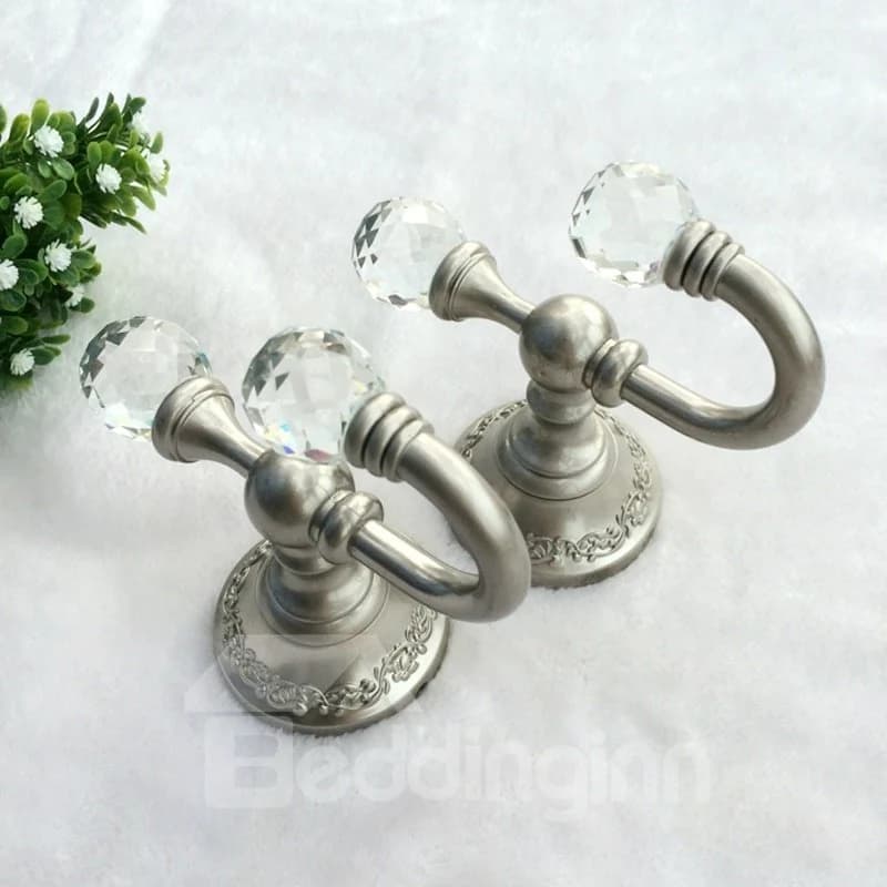 Luxury Alloy Wall Mounted Window Curtain Holdback 1 Pair by BeddingInn