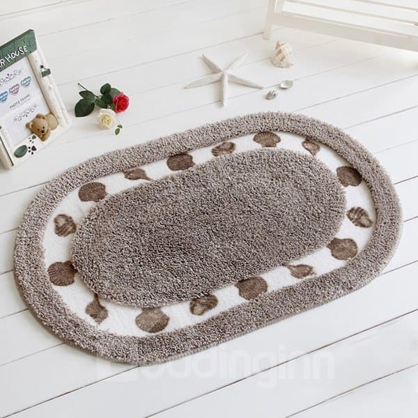 Modern Home Decor Concise Shell Printing Soft Bath Rug by BeddingInn