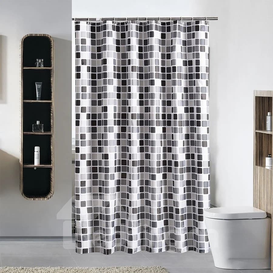 Mosaic Pattern Extra-Thick Waterproof Polyester Shower Curtains by BeddingInn