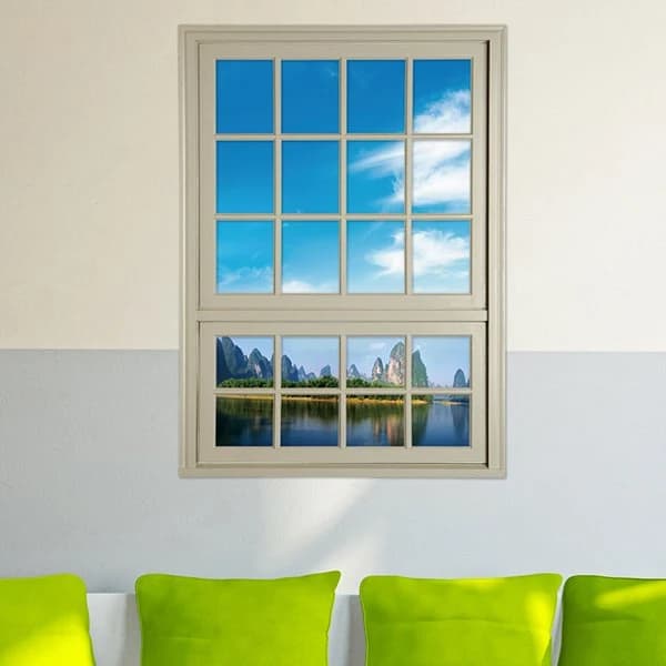 Natural Scenery Blue Sky and Forest in the Distance Window View Removable 3D Wall Stickers by BeddingInn