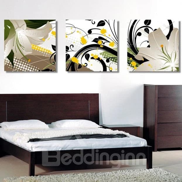 New Arrival Gorgeous White Flowers Blossom Canvas Wall Prints by BeddingInn