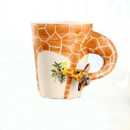 New Arrival Hand-painted 3D Ceramic Giraffe Creative Mug by BeddingInn