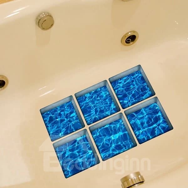 New Arrival Sea Water Pattern 3D Bathtub Stickers for Bathroom Decoration by BeddingInn