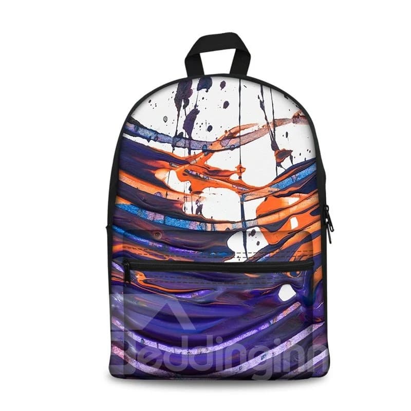 New Fashion 3D Abstract Watercolor Painting Backpack Students School Campus Bags by BeddingInn