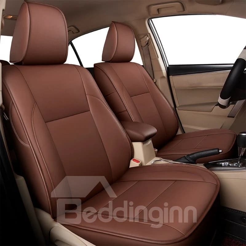 Plain Pattern Simple Style PVC Leather Custom Car Seat Cover by BeddingInn