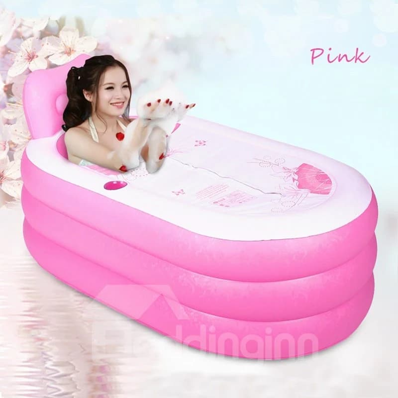 Portable Adult PVC Inflatable Bathtub with Air Pump by BeddingInn
