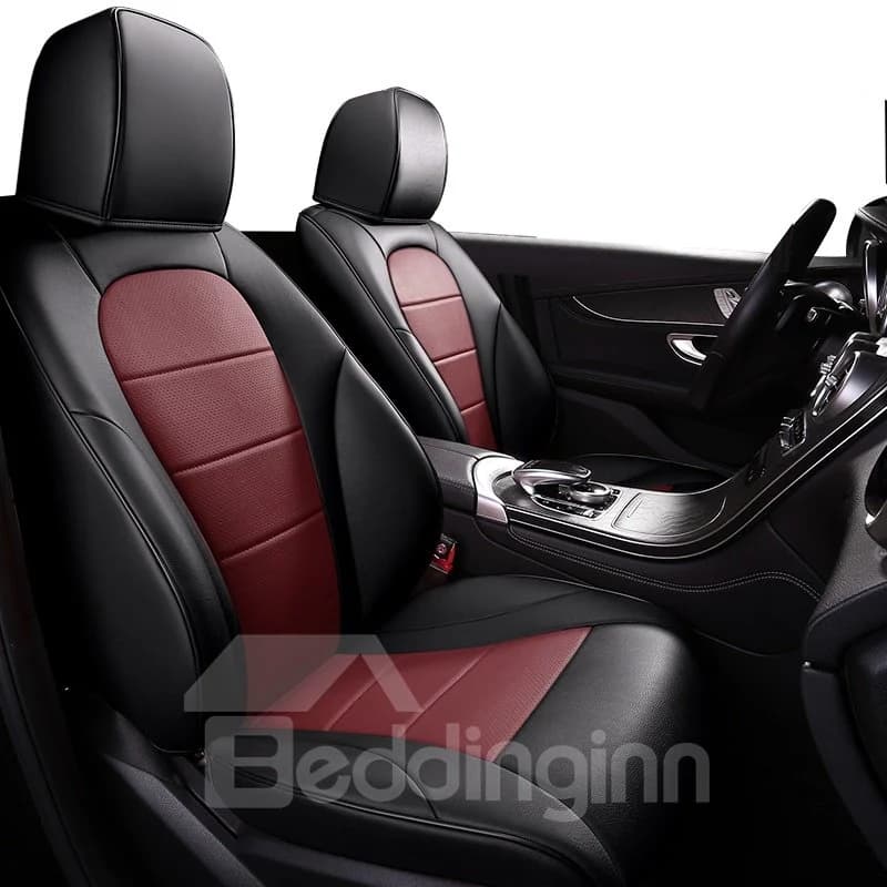 PU Material Business Style Stripe Patterns Custom Fit Seat Covers by BeddingInn