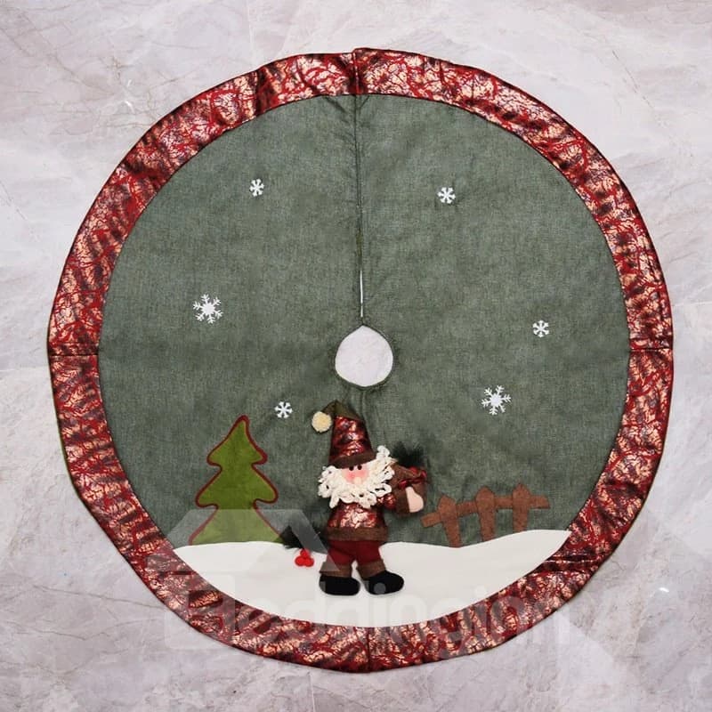 Santa Claus Leopard Print Edge Tree Skirt by BeddingInn