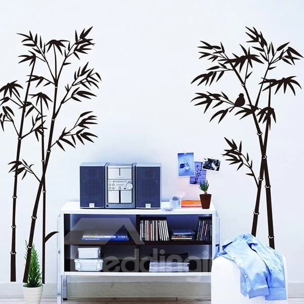 Simple Style Black Bamboo Pattern Home Decoration Wall Sticker by BeddingInn