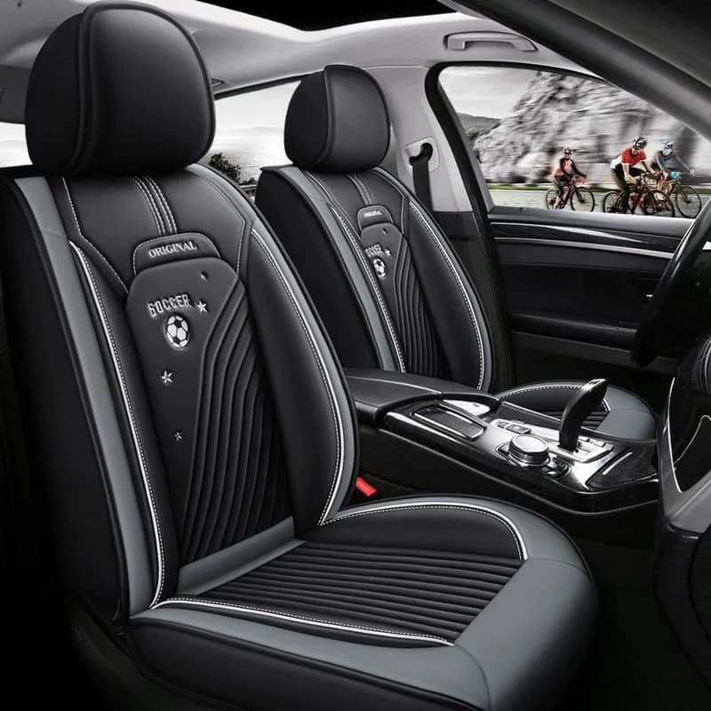 Sport Style Leather Seat Cover 5 Seats Universal Fit Seat Covers Full Coverage With Waterproof Leather Wear-Resistant Dirty-Resistant Universal Fit… by BeddingInn