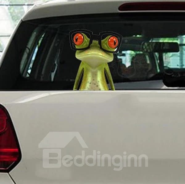 Staring Glasses Frog Model Funny Creative Car Sticker by BeddingInn