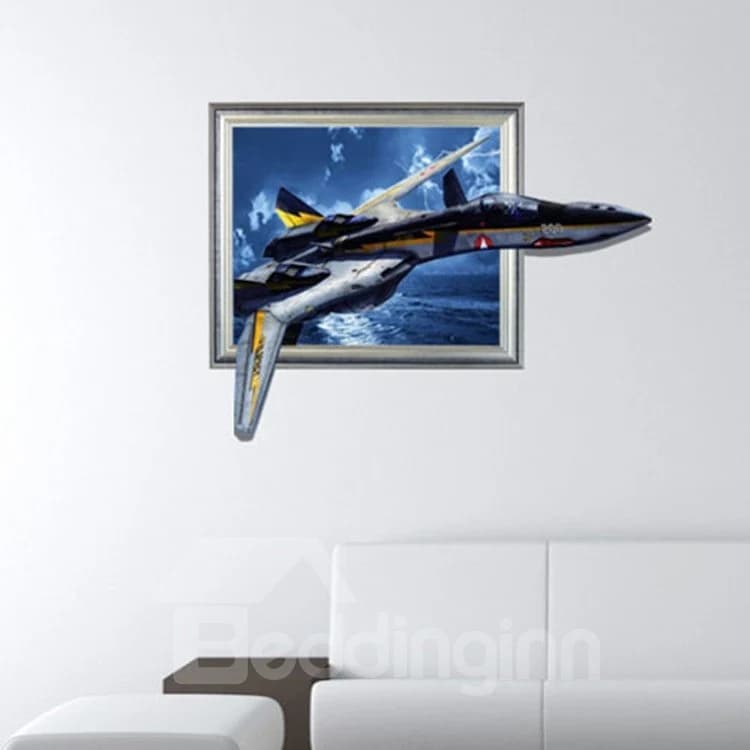 Stunning Creative 3D Aircraft Wall Sticker by BeddingInn