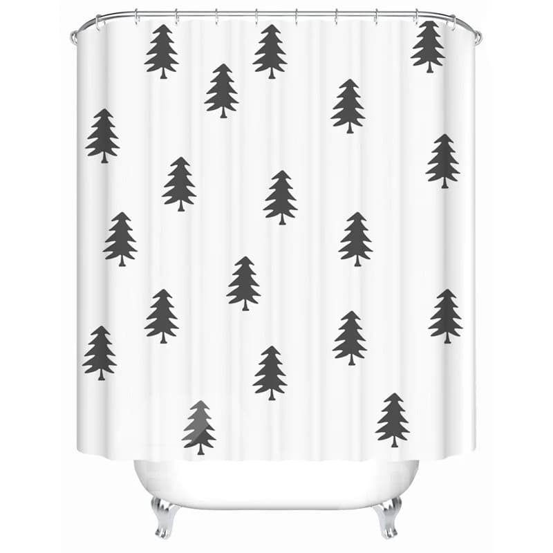 Trees Pattern Mildew Resistant Waterproof Polyester Material Shower Curtain by BeddingInn