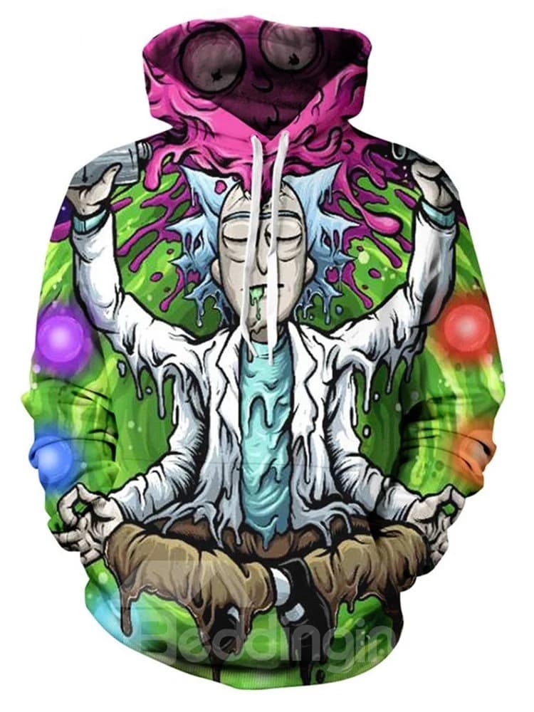 Unisex 3D Print Hoodies Funny Fleece Hooded Sweatshirt Pullover Sweater by BeddingInn