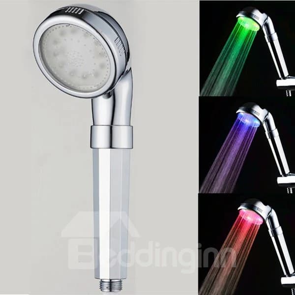 Wall-Mount Temperature Sensor 3 Colors Changing Negative Ion Led Shower Head by BeddingInn